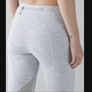 LULULEMON Pace Legging Mesh Heather Grey Workout Tights